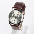 top fashion quartz leather watch men 2015, custom made watches